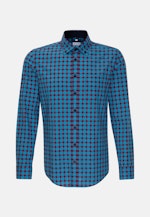 Slim Chemise Business carreaux in Turquoise |  Seidensticker Onlineshop