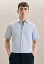 Regular Business Shirt Check in Turquoise |  Seidensticker Onlineshop