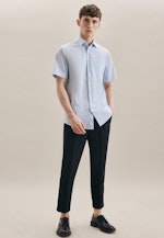 Regular Business Shirt Check in Turquoise |  Seidensticker Onlineshop