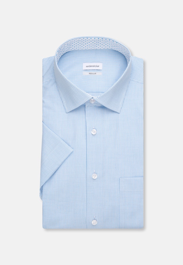 Regular Business Shirt Check in Turquoise |  Seidensticker Onlineshop