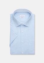 Regular Business Shirt Check in Turquoise |  Seidensticker Onlineshop