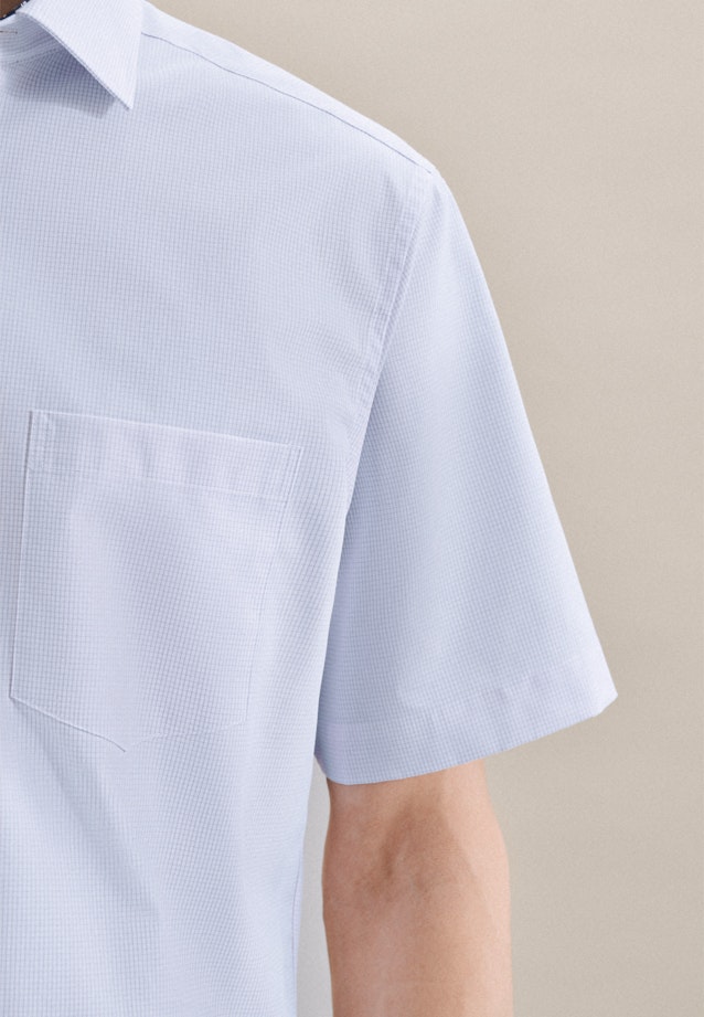 Regular Business Hemd Karo in Hellblau |  Seidensticker Onlineshop