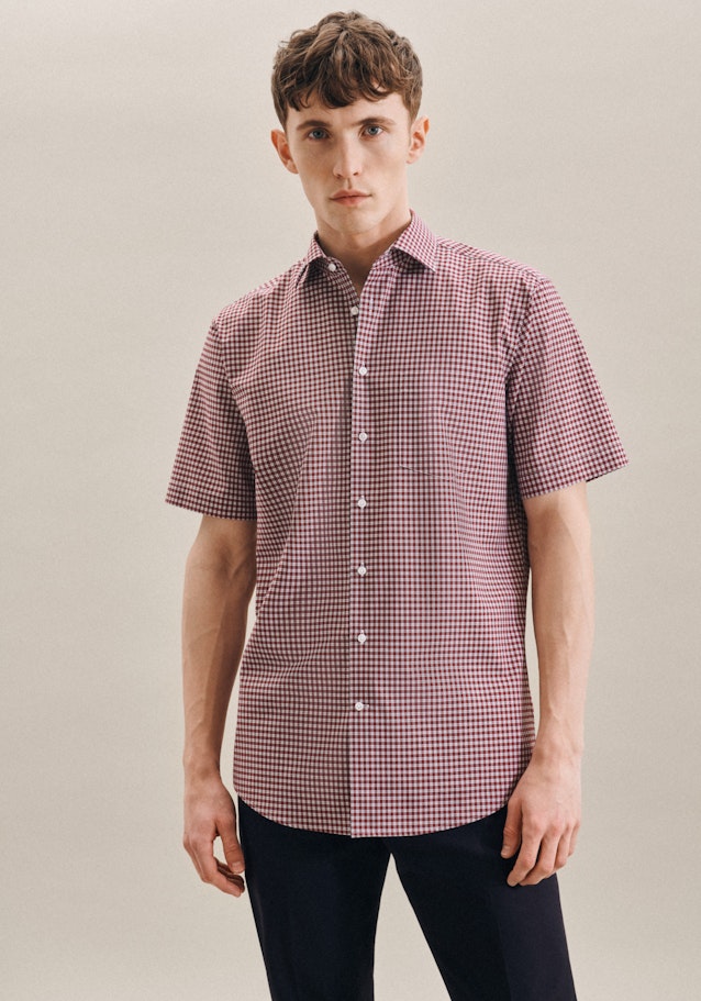 Regular Chemise Business Carreaux in Rouge | Seidensticker Onlineshop