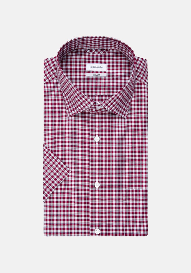 Bügelfreies Popeline Kurzarm Business Hemd in Regular mit Kentkragen in Rot |  Seidensticker Onlineshop