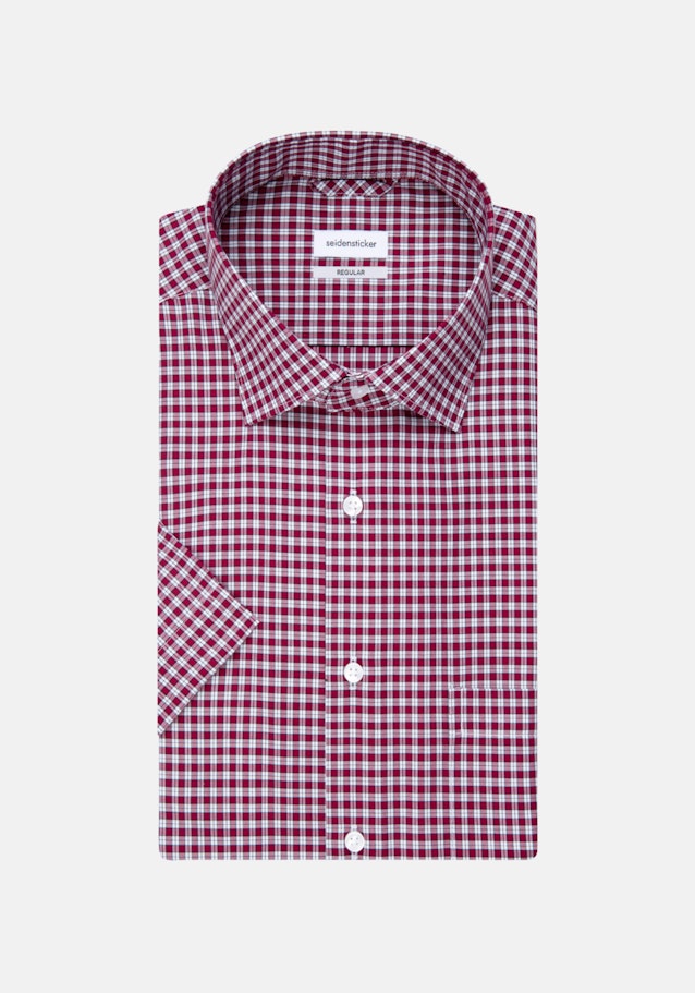 Non-iron Poplin Short sleeve Business Shirt in Regular with Kent-Collar in Red |  Seidensticker Onlineshop