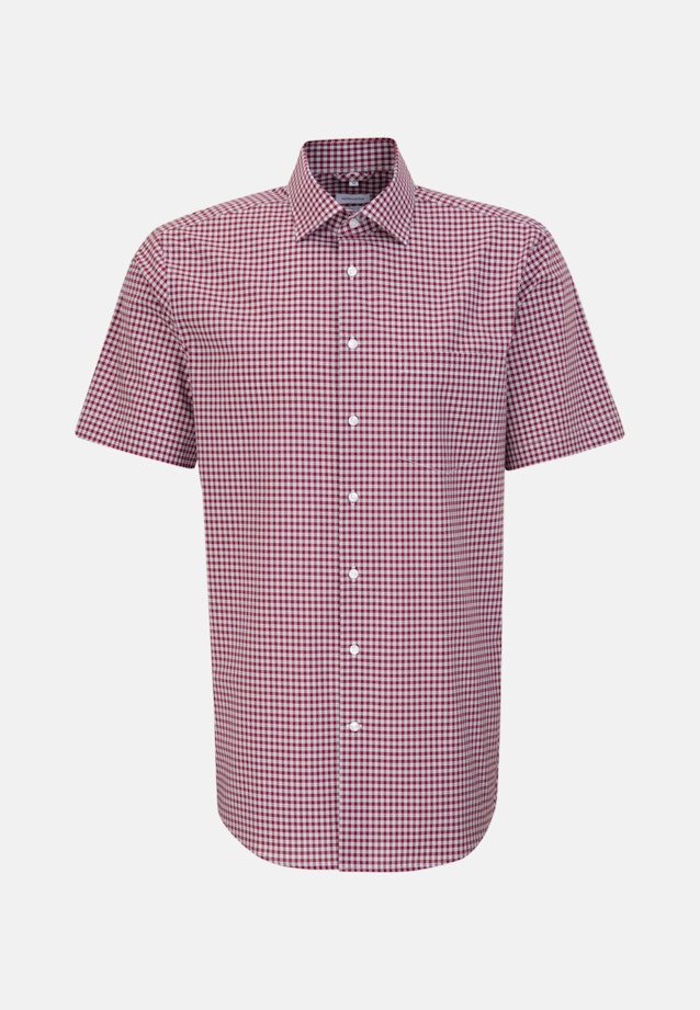 Non-iron Poplin Short sleeve Business Shirt in Regular with Kent-Collar in Red |  Seidensticker Onlineshop