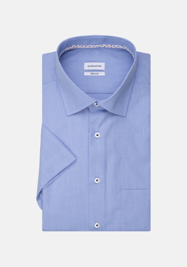 Non-iron Structure Short sleeve Business Shirt in Regular with Kent-Collar in Light Blue |  Seidensticker Onlineshop