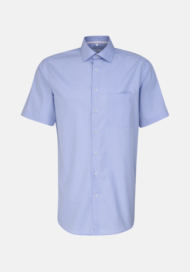 Non-iron Structure Short sleeve Business Shirt in Regular with Kent-Collar in Light Blue |  Seidensticker Onlineshop