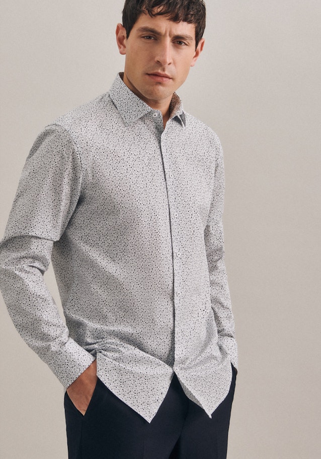 Business Shirt in X-Slim with Kent-Collar in Dark Blue |  Seidensticker Onlineshop