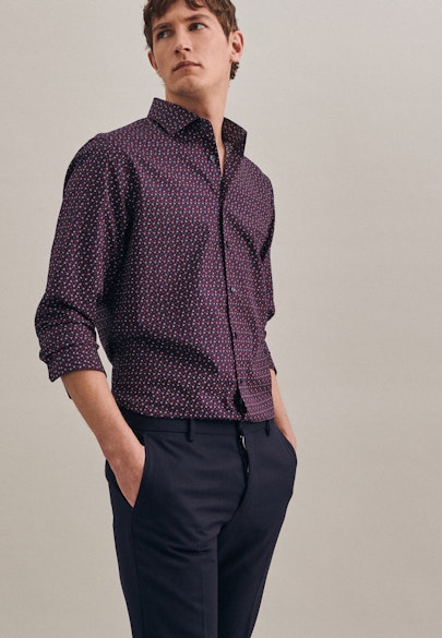 Shaped Chemise Business Imprimé in Rouge |  Seidensticker Onlineshop