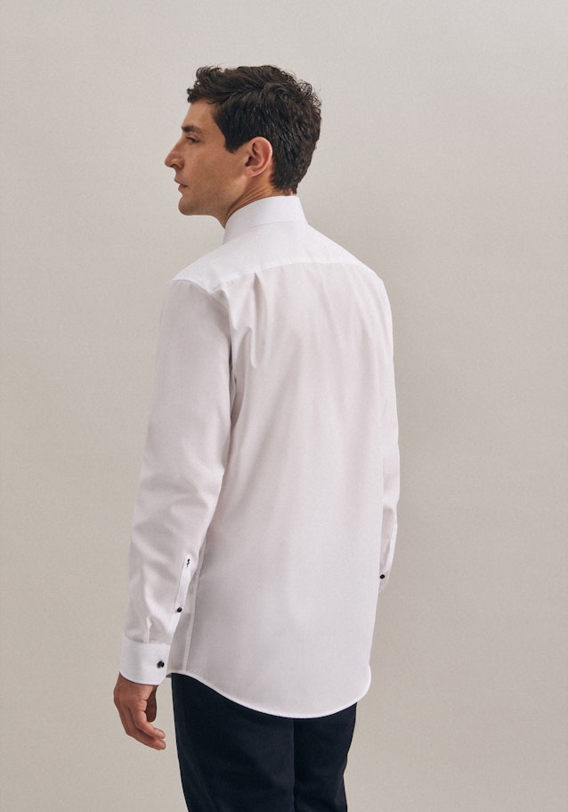 Chemise Business Regular Popeline Col Kent in Blanc |  Seidensticker Onlineshop