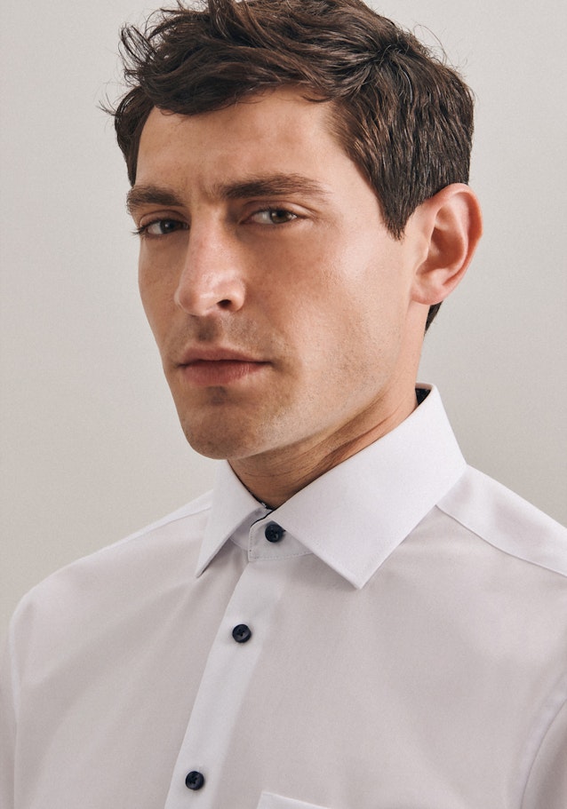 Non-iron Poplin Business Shirt in Regular with Kent-Collar in White |  Seidensticker Onlineshop