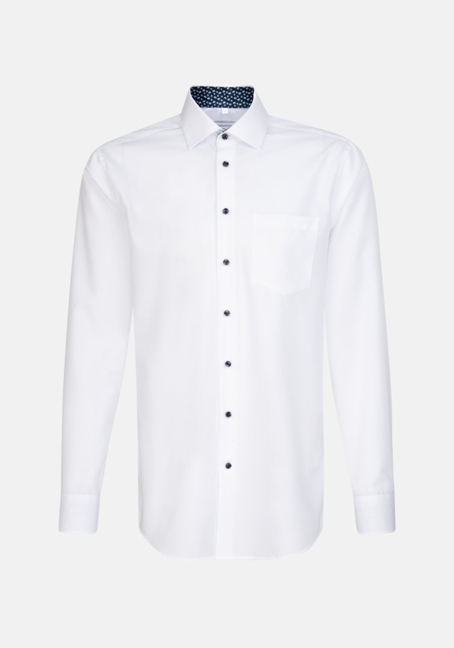 Chemise Business Regular Popeline Col Kent in Blanc |  Seidensticker Onlineshop