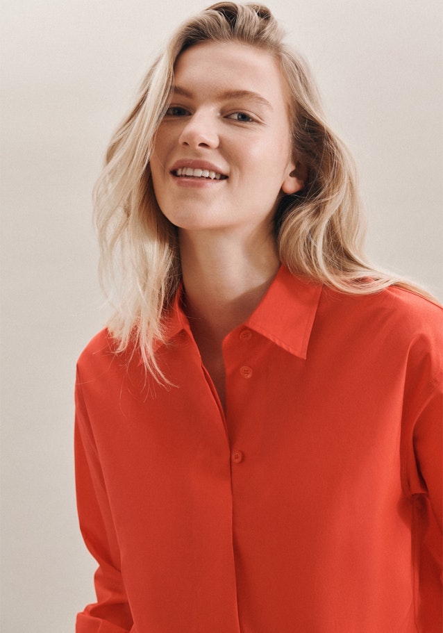 Poplin Shirt Blouse in Red |  Seidensticker Onlineshop