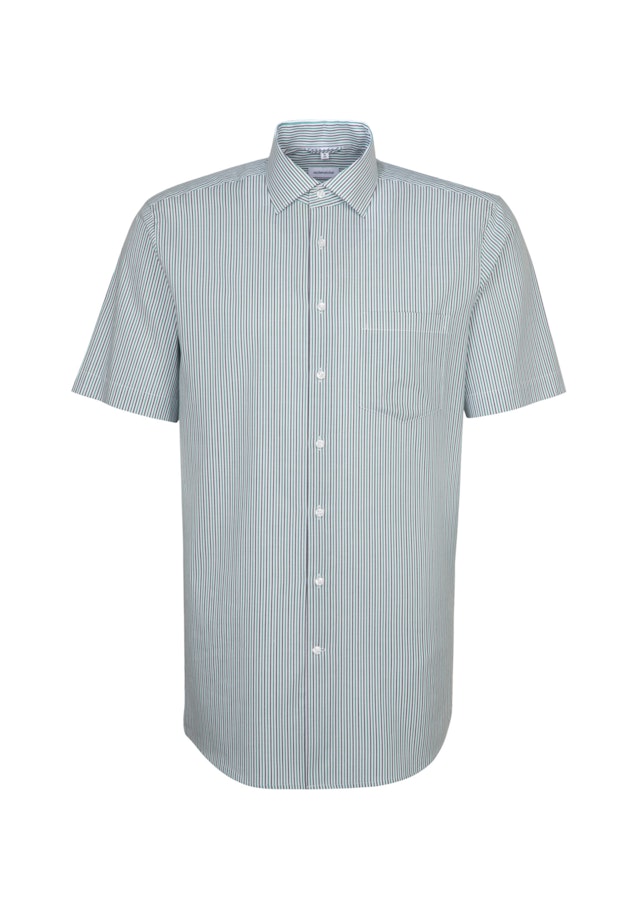 Non-iron Oxford Korte mouwen Oxfordhemd in Regular with Kentkraag in Groen |  Seidensticker Onlineshop
