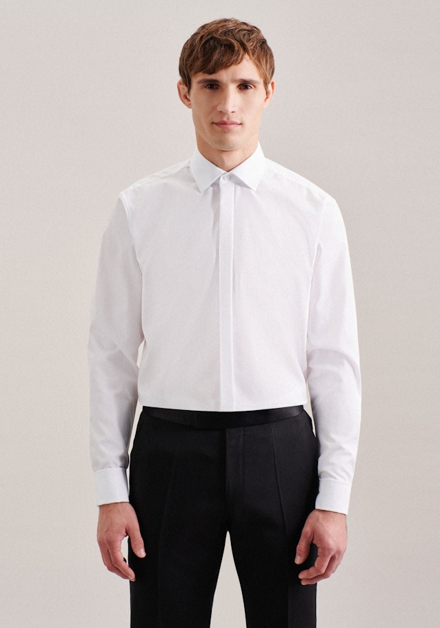 Regular , Smokinghemd Uni in Blanc | Seidensticker Onlineshop