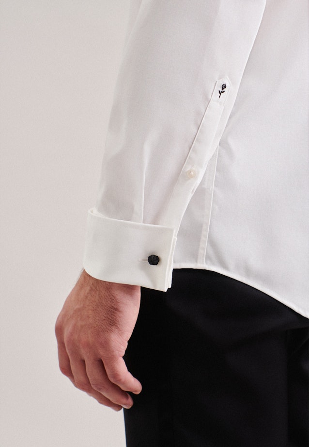 Non-iron Poplin Gala Shirt in Regular with Kent-Collar in Ecru |  Seidensticker Onlineshop