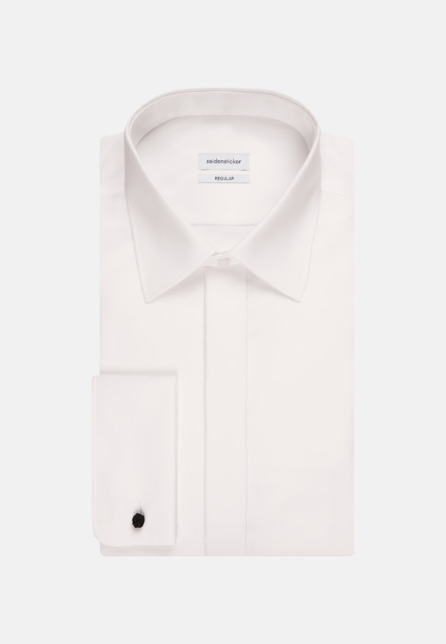 Non-iron Popeline Galashirt in Regular with Kentkraag in Ecru |  Seidensticker Onlineshop