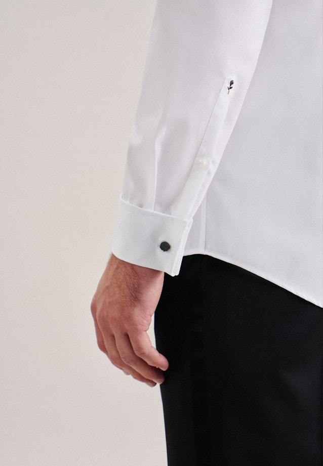 Non-iron Poplin Gala Shirt in Regular with Kent-Collar in White |  Seidensticker Onlineshop