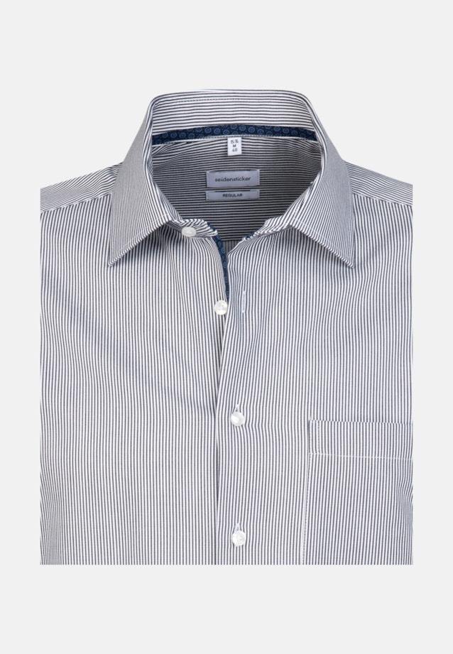 Bügelfreies Twill Business Hemd in Regular mit Kentkragen und extra langem Arm in Dunkelblau |  Seidensticker Onlineshop