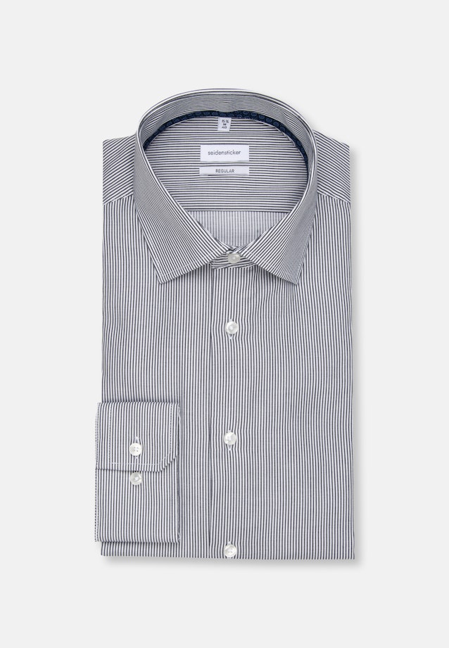 Regular Business Hemd Streifen in Dunkelblau |  Seidensticker Onlineshop