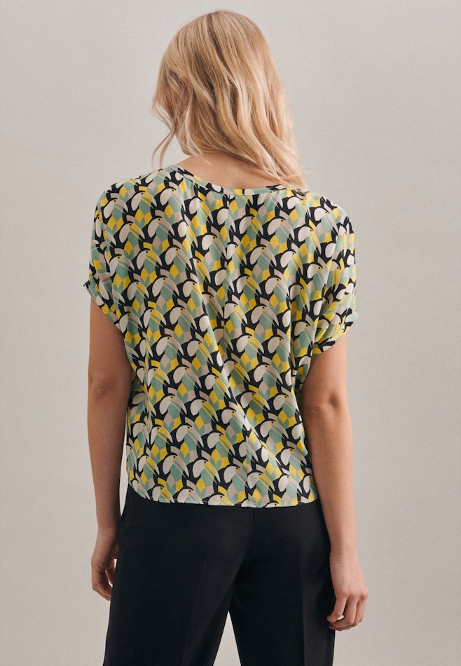 Short sleeve Poplin Shirt Blouse in Yellow | Seidensticker online shop