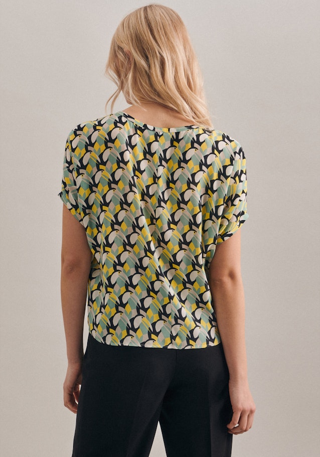 Short sleeve Poplin Shirt Blouse in Yellow |  Seidensticker Onlineshop