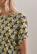 Short sleeve Poplin Shirt Blouse in Yellow |  Seidensticker Onlineshop