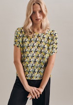 Short sleeve Poplin Shirt Blouse in Yellow |  Seidensticker Onlineshop