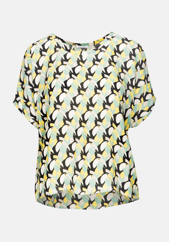 Short sleeve Poplin Shirt Blouse in Yellow |  Seidensticker Onlineshop