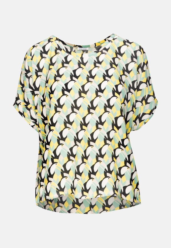 korte arm Popeline Shirtblouse in Geel |  Seidensticker Onlineshop