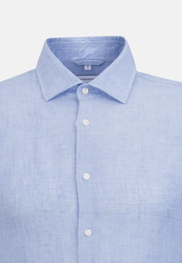 Slim Leinenhemd Uni in Hellblau |  Seidensticker Onlineshop