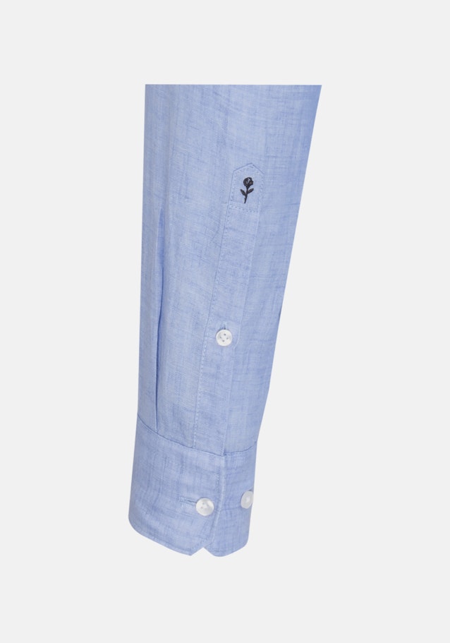 Leinen Leinenhemd in Slim mit Kentkragen in Hellblau |  Seidensticker Onlineshop