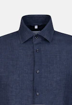 Slim Linen shirt Plain in Dark Blue |  Seidensticker Onlineshop