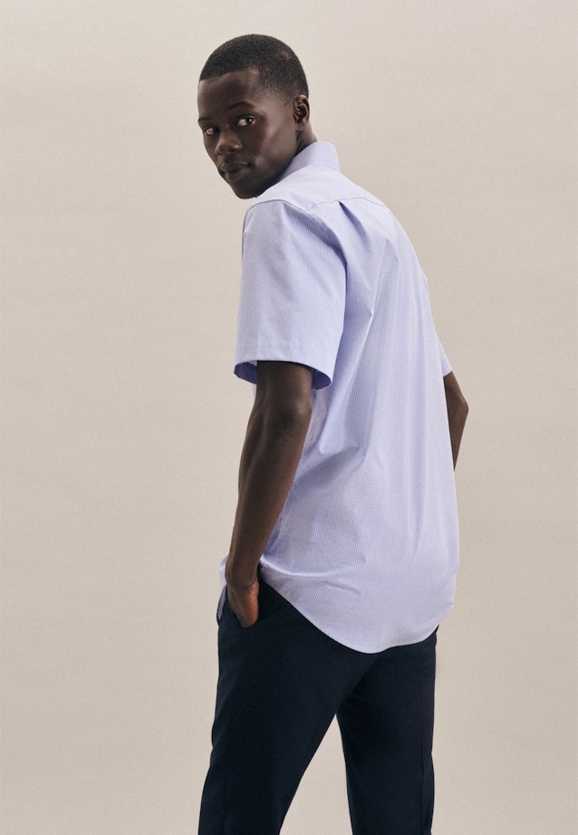 Regular Business Shirt Check in Light Blue |  Seidensticker Onlineshop