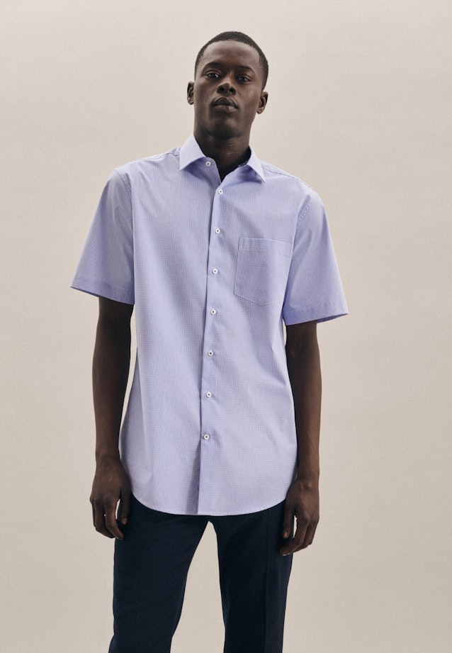 Regular Business Shirt Check in Light Blue |  Seidensticker Onlineshop