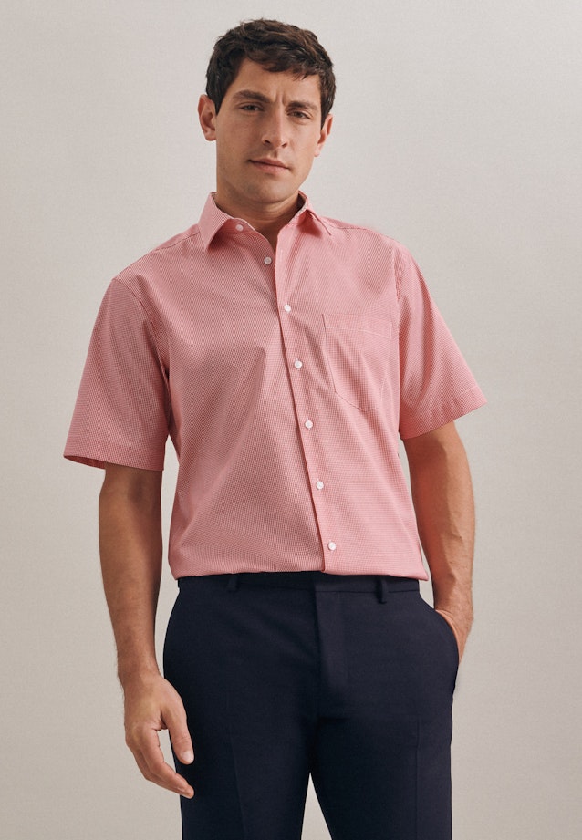 Regular Business Shirt Check in Red |  Seidensticker Onlineshop