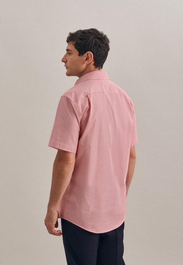 Non-iron Poplin Short sleeve Business Shirt in Regular with Kent-Collar in Red |  Seidensticker Onlineshop