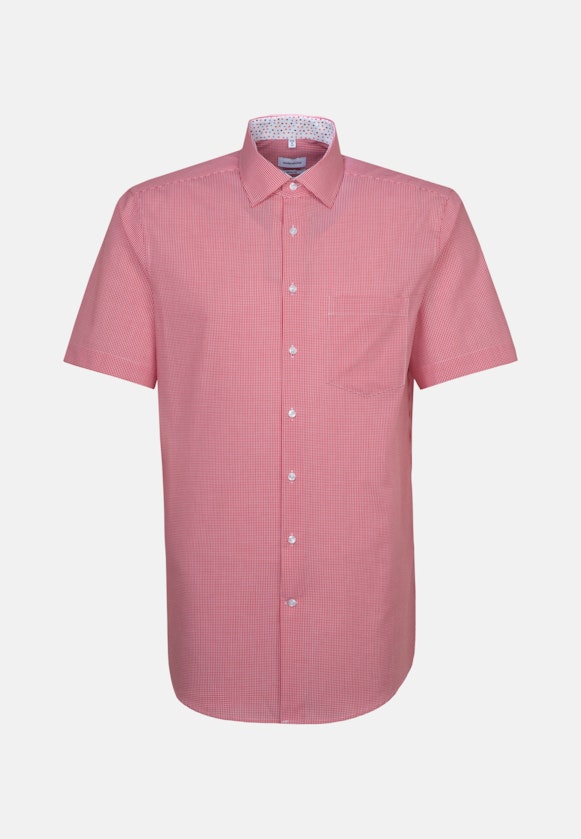 Non-iron Poplin Short sleeve Business Shirt in Regular with Kent-Collar in Red |  Seidensticker Onlineshop