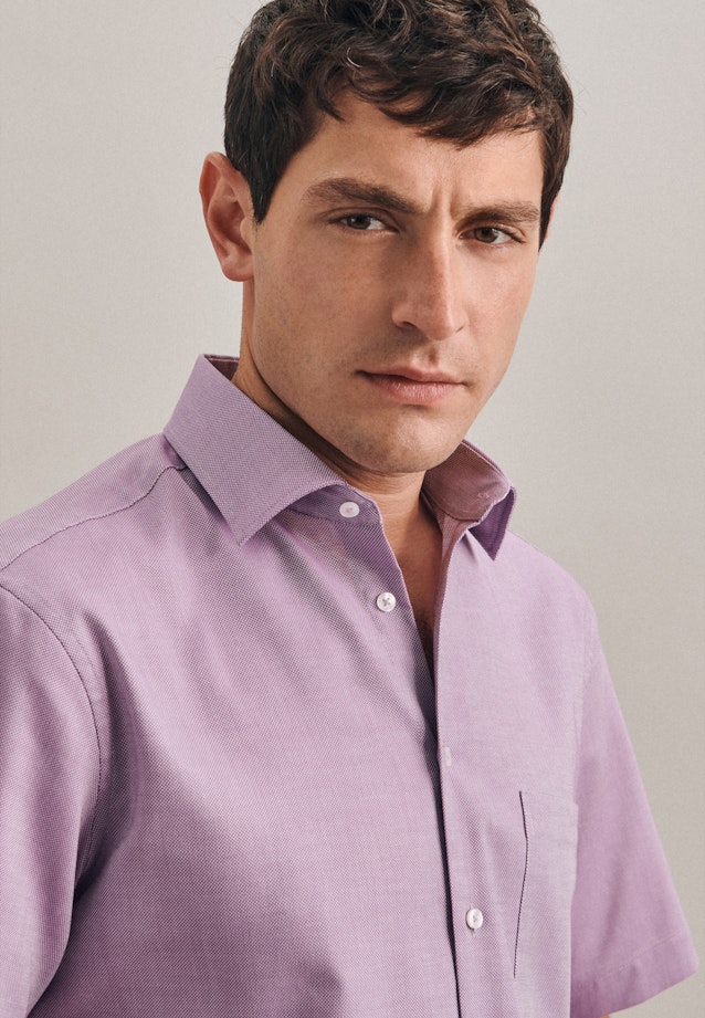 Regular Business Shirt Plain in Purple |  Seidensticker Onlineshop