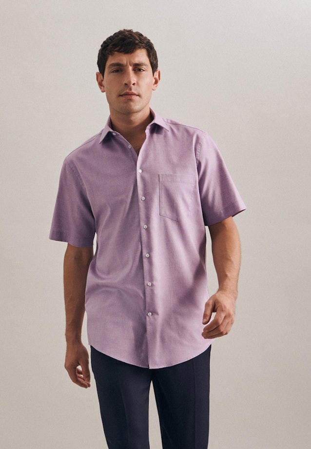 Regular Business Shirt Plain in Purple |  Seidensticker Onlineshop