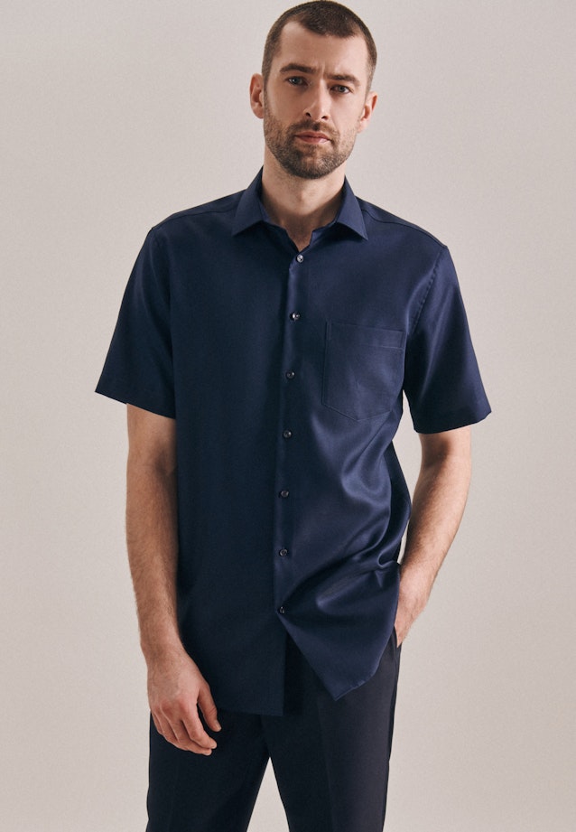 Regular Business Hemd Uni in Dunkelblau |  Seidensticker Onlineshop