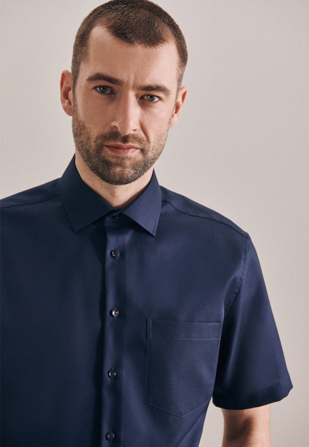 Regular Business Hemd Uni in Dunkelblau |  Seidensticker Onlineshop