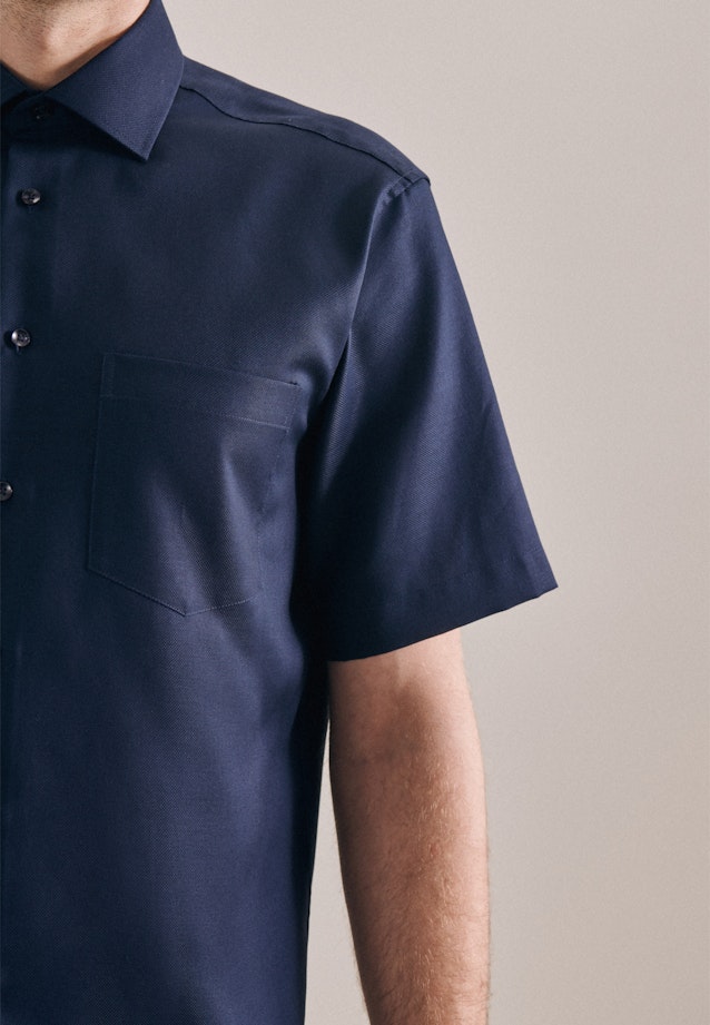 Regular Business Hemd Uni in Dunkelblau |  Seidensticker Onlineshop