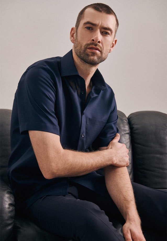 Regular Business Hemd Uni in Dunkelblau |  Seidensticker Onlineshop