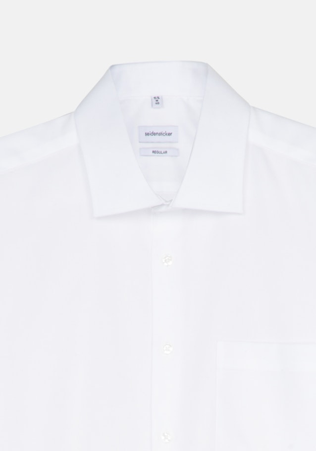 Bügelfreies Struktur Kurzarm Business Hemd in Regular mit Kentkragen in Weiß |  Seidensticker Onlineshop