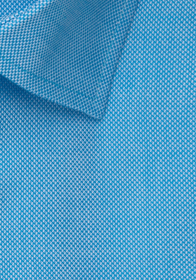 Non-iron Struktur Korte mouwen Business overhemd in Regular with Kentkraag in Turquoise/Petrol |  Seidensticker Onlineshop