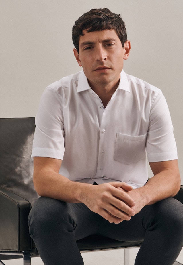 Regular Business Shirt Plain in White |  Seidensticker Onlineshop