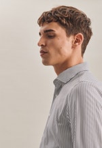 Slim Performancehemd Streifen in Dunkelblau |  Seidensticker Onlineshop