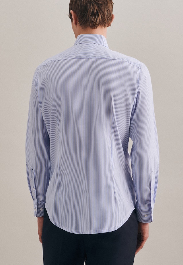 Slim Performancehemd Streifen in Hellblau |  Seidensticker Onlineshop